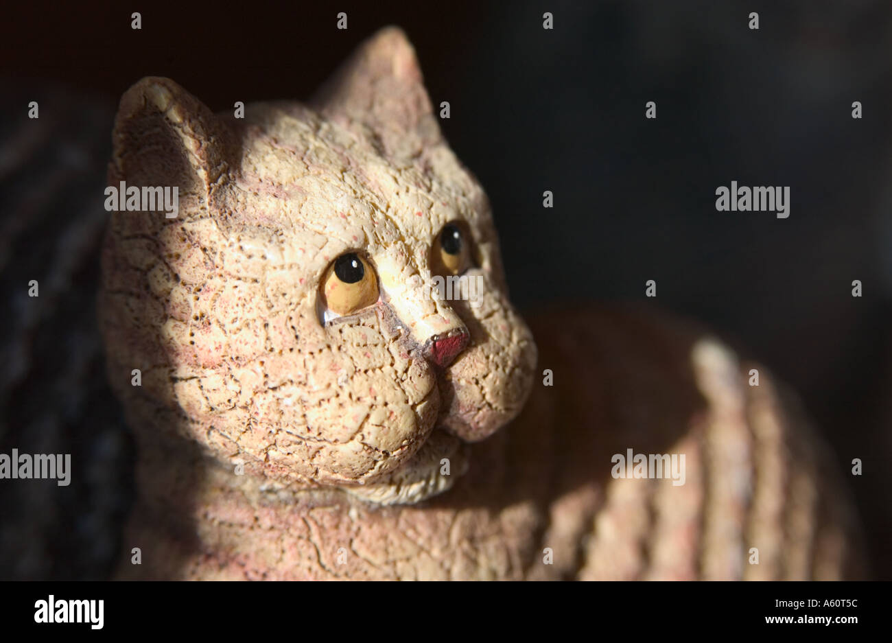 Eine Nahaufnahme der Katze Figur. Stockfoto