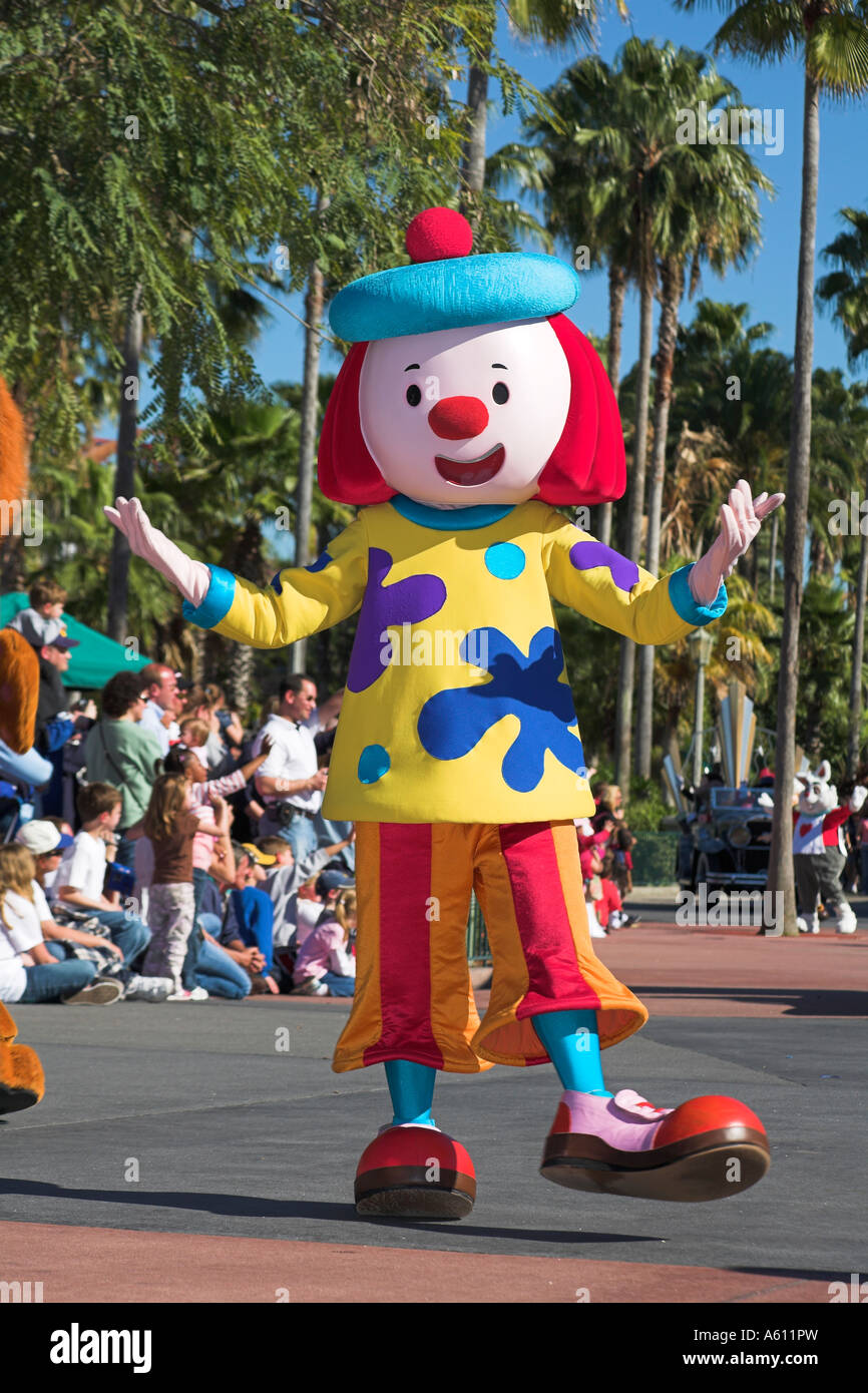 Jo Jo, bunten Disney-Figur in Parade, Disney-MGM Studios, Orlando, Florida, USA Stockfoto