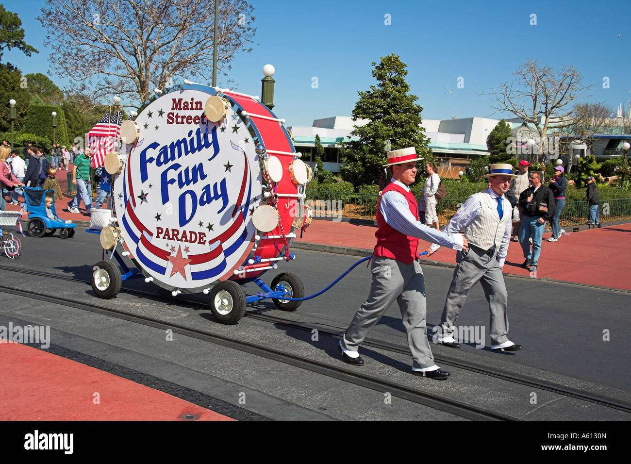 Main Street Family Fun Day Parade, Magic Kingdom, Disneyworld, Orlando, Florida, USA Stockfoto
