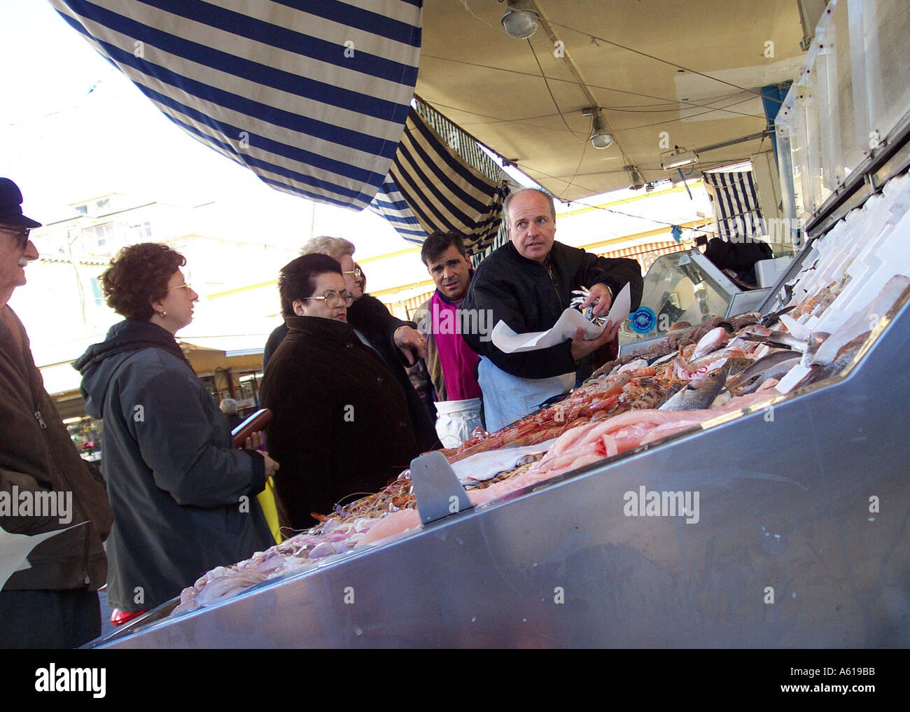 Blick auf Viareggio, seine Menschen und den Alltag Stockfoto