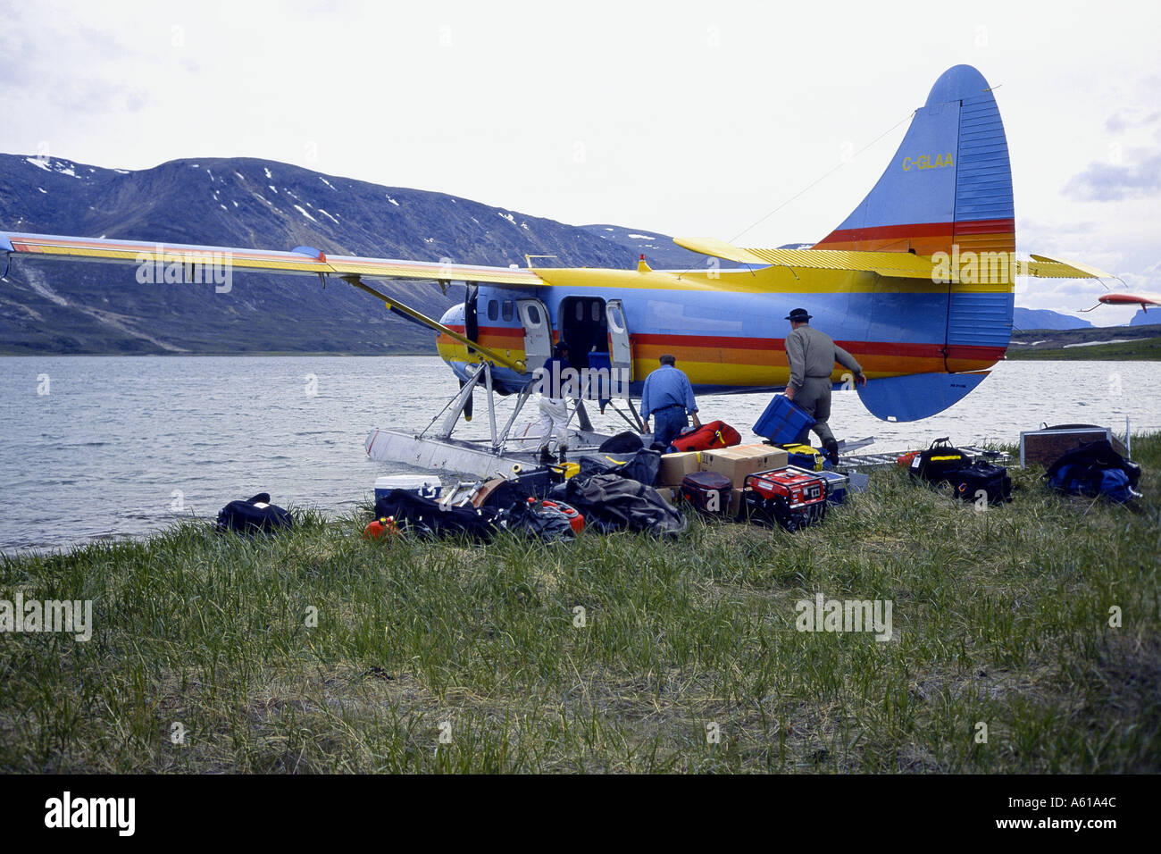 Flugzeug in Labrador Labradorsee Hebron Stockfoto