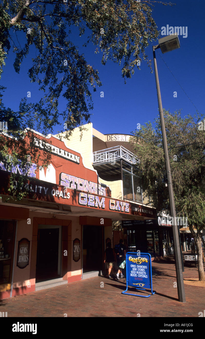 Wunderbare westliche Stadt Alice Springs im Outback Australien eine Stadt, die Touristen in der Wüste lebt Stockfoto