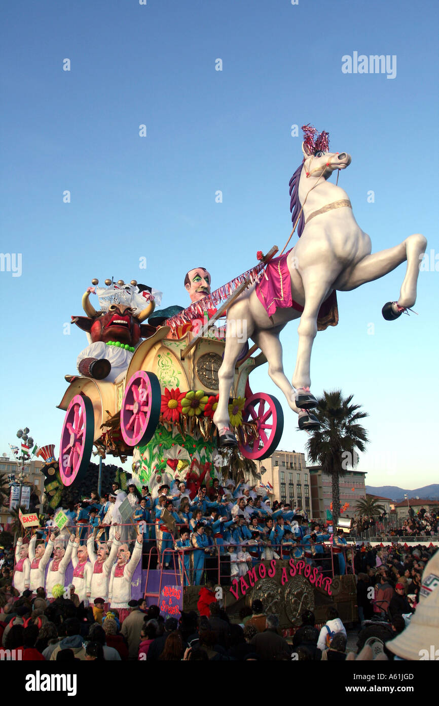 Karneval Viareggio Toskana Italien Stockfoto