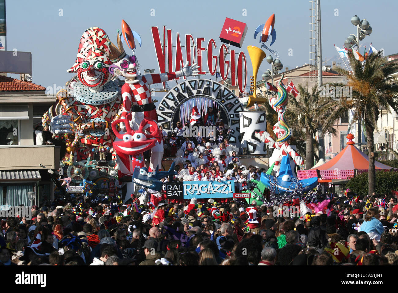 Karneval Viareggio Toskana Italien Stockfoto