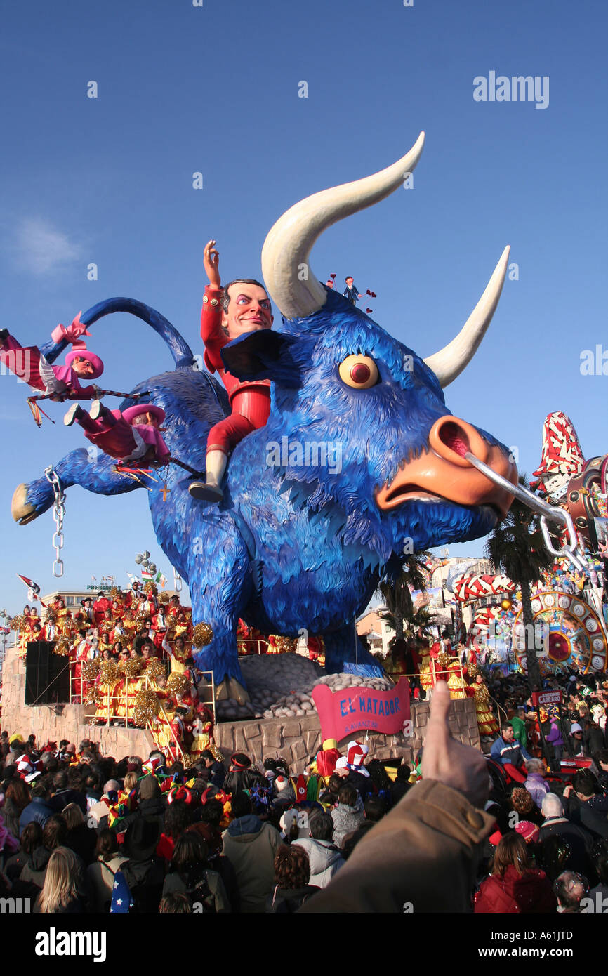 Karneval Viareggio Toskana Italien Stockfoto