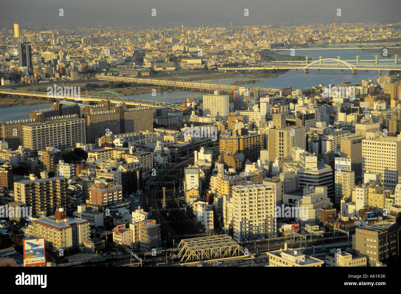 Japan Kansai Osaka allgemeine Luftbild Panorama skyline Stockfoto