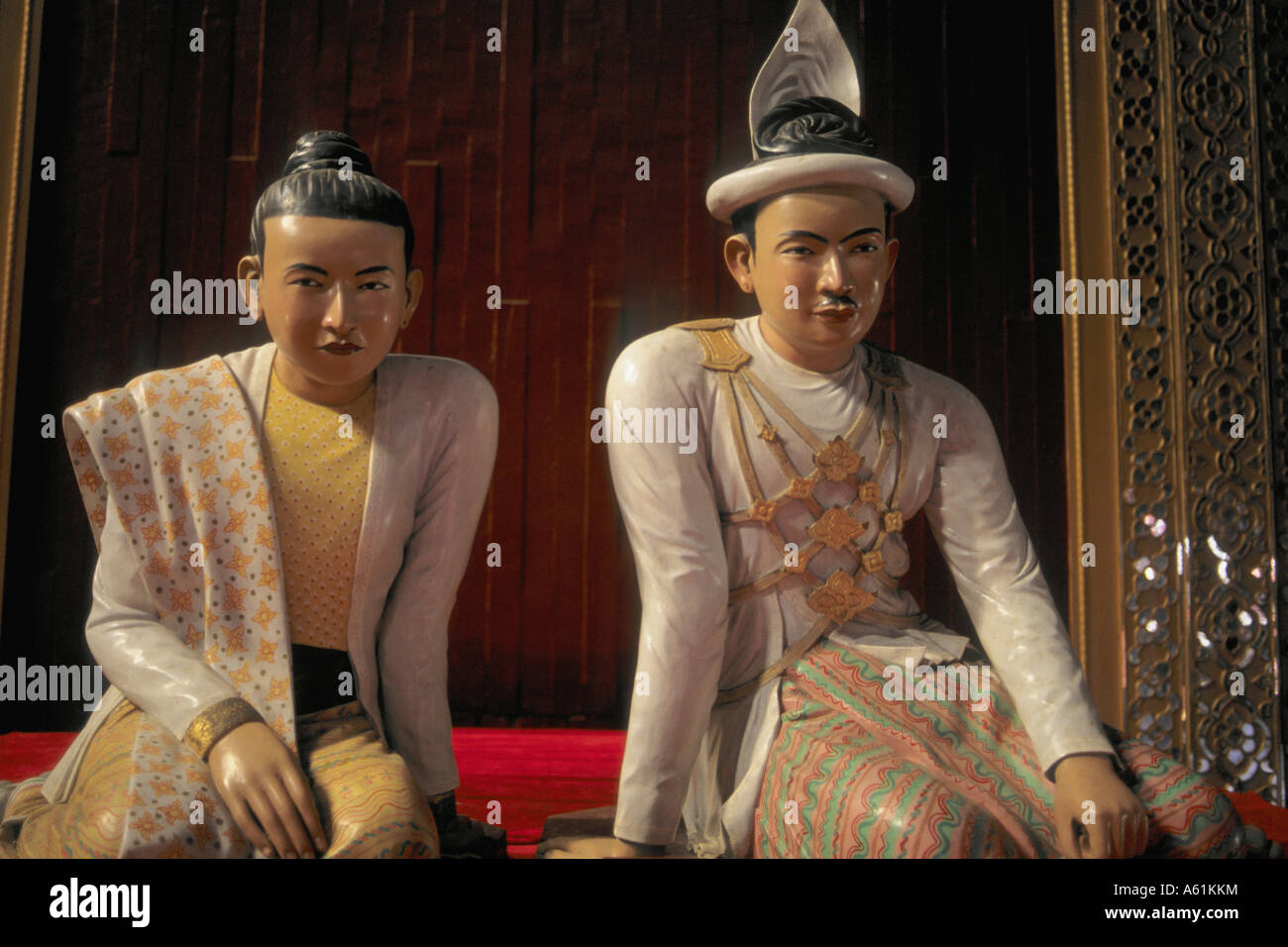 Myanmar Burma Mandalay Palast König Thibaw Königin Supayalat Stockfoto