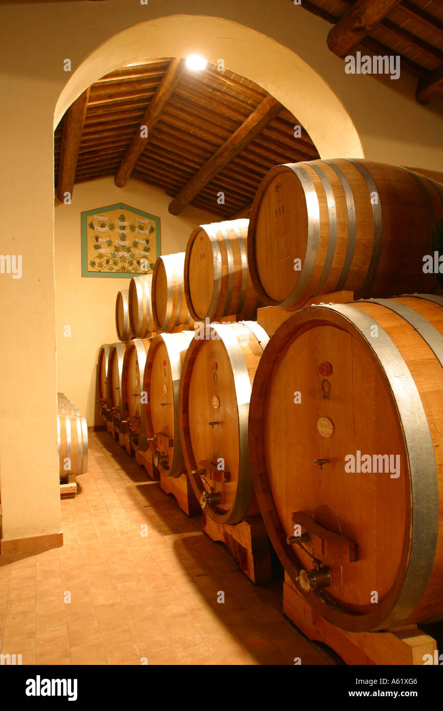 Casato Prime Donne Wein Fabrik Montalcino-Toskana-Italien Stockfoto