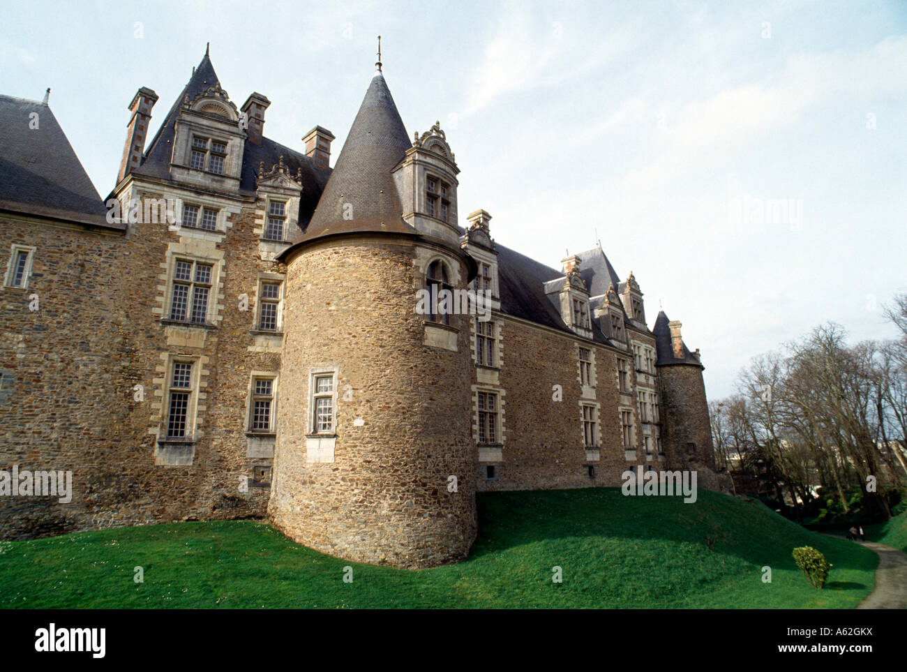 Châteaubriant (Loire-Atlantique), Château-Neuf, Neues Schloß, Außenmauer Stockfoto