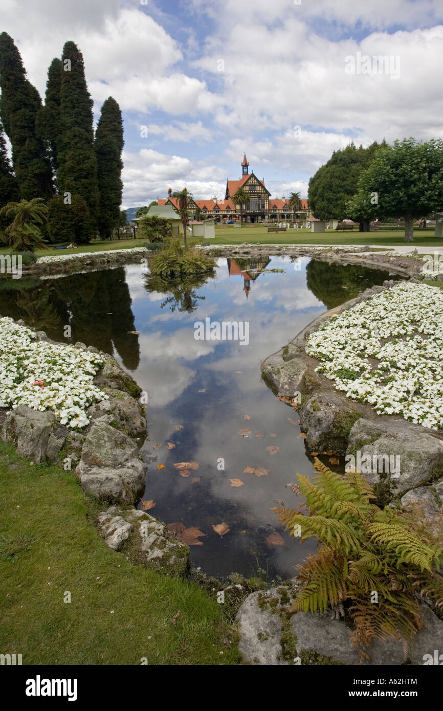 Museum für Kunst und Geschichte Regierung Gärten Rotorua Nordinsel Neuseeland Stockfoto