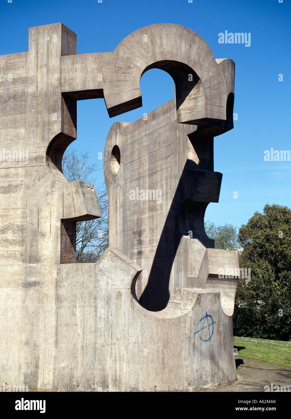 Gernika, Betonplastik, ''' unser Vaterhaus '', von Eduardo Chillida, 1988' Stockfoto