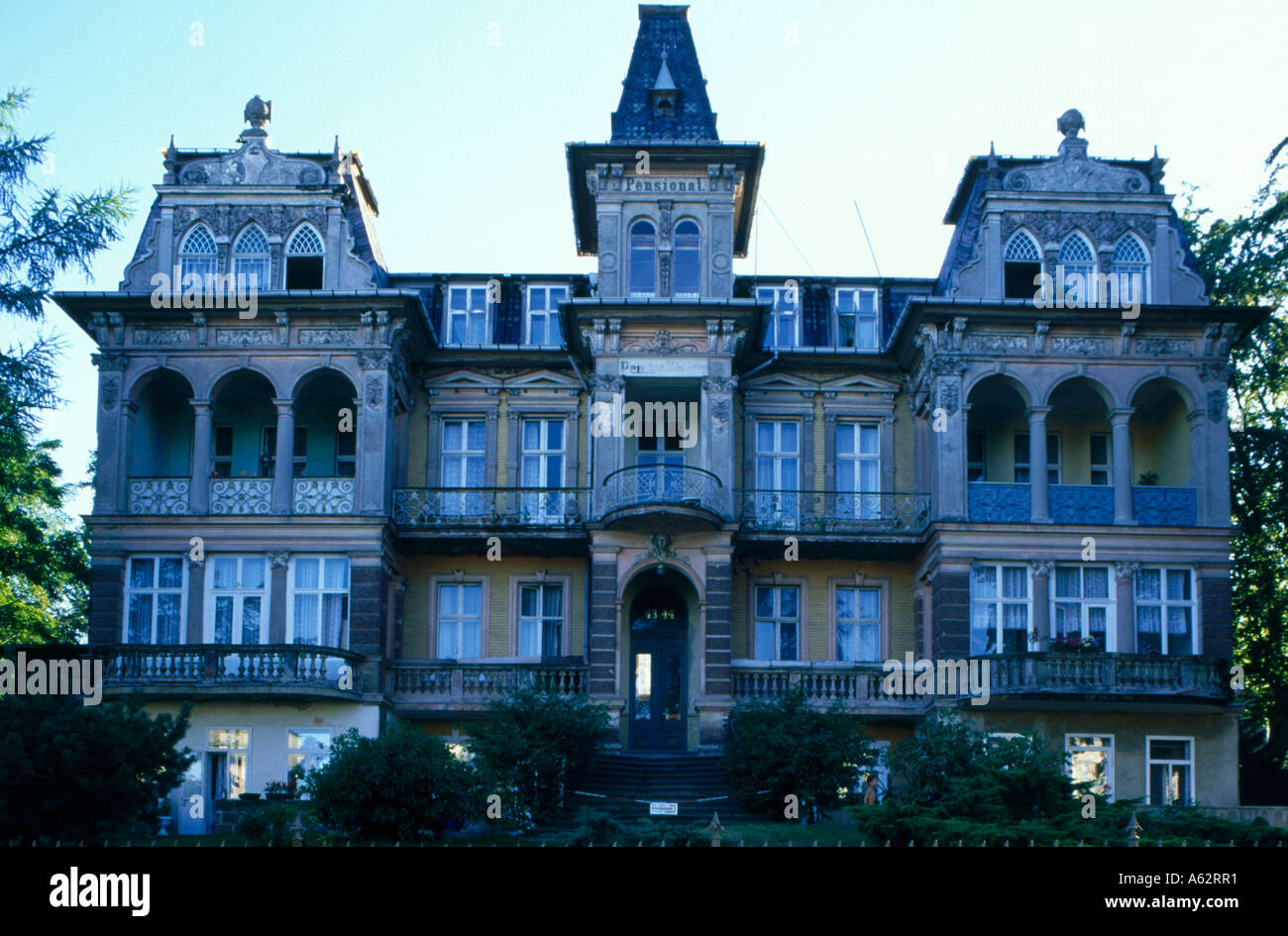 Fassade des Spa Resorts, Spa Resort Villa am Meer, Heringsdorf, Insel Usedom, Mecklenburg-Western Pomerania, Deutschland Stockfoto