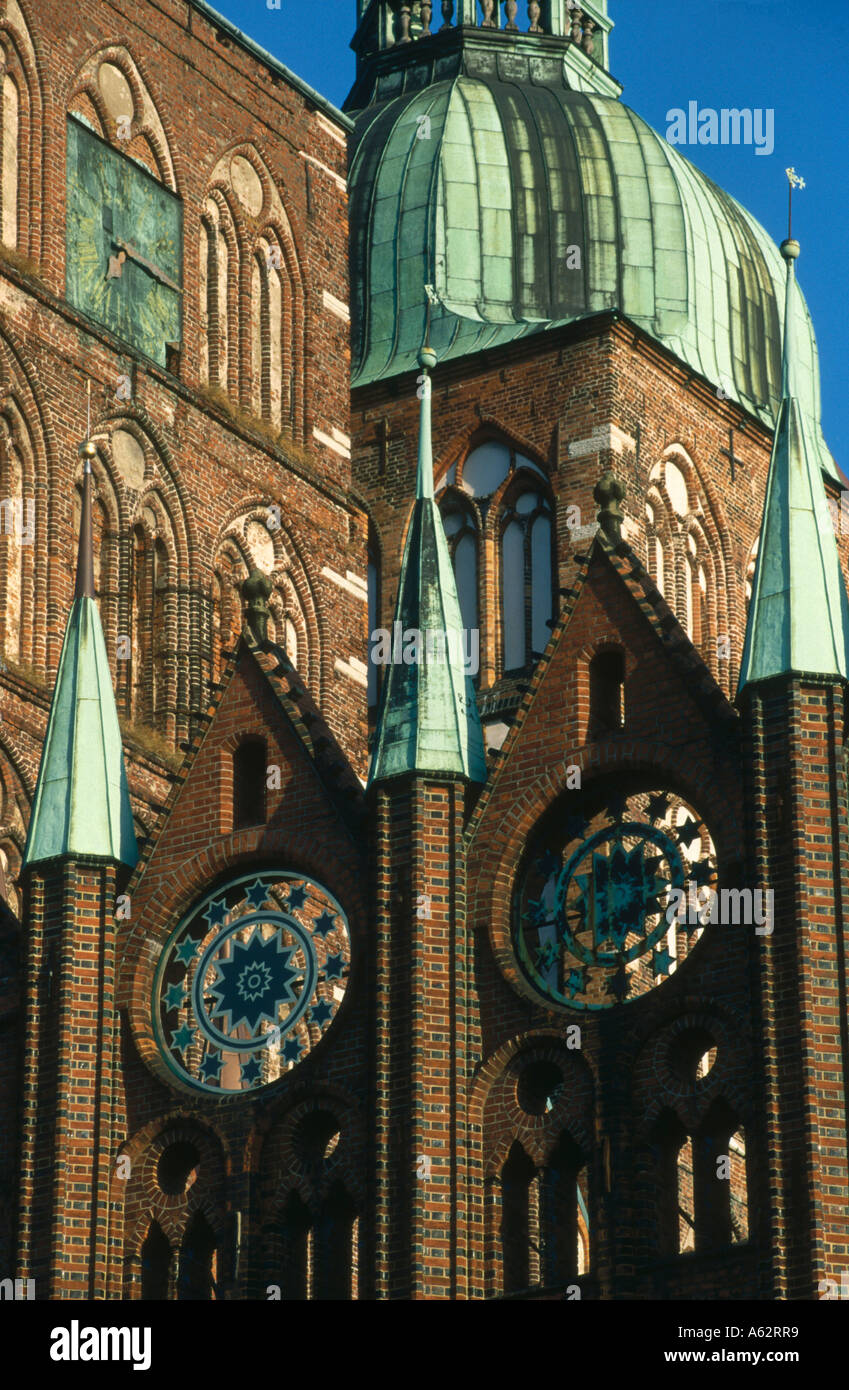 Niedrigen Winkel Ansicht der alten Gebäude, Stralsund, Mecklenburg-Vorpommern, Deutschland Stockfoto