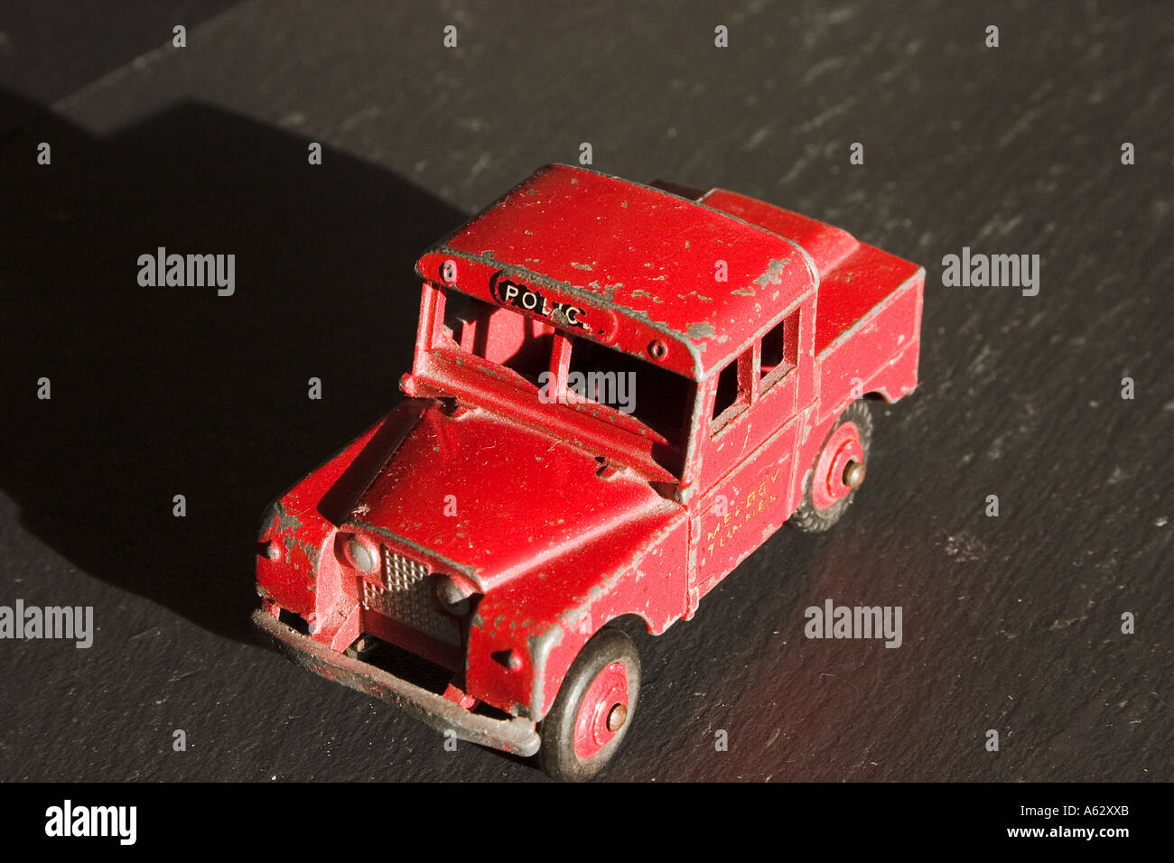 Britischen Dinky Toys Mersey Tunnel Polizei Landrover No255 ab Mitte der 1950er Jahre Stockfoto