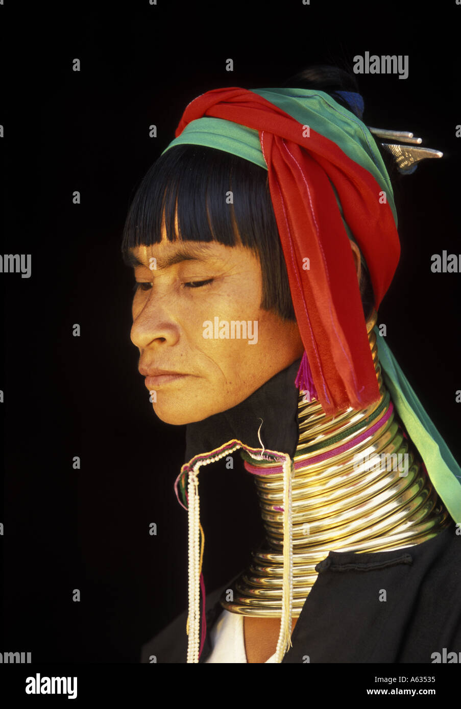 Myanmar-Burma-Pagan Padaung Frau Stockfoto