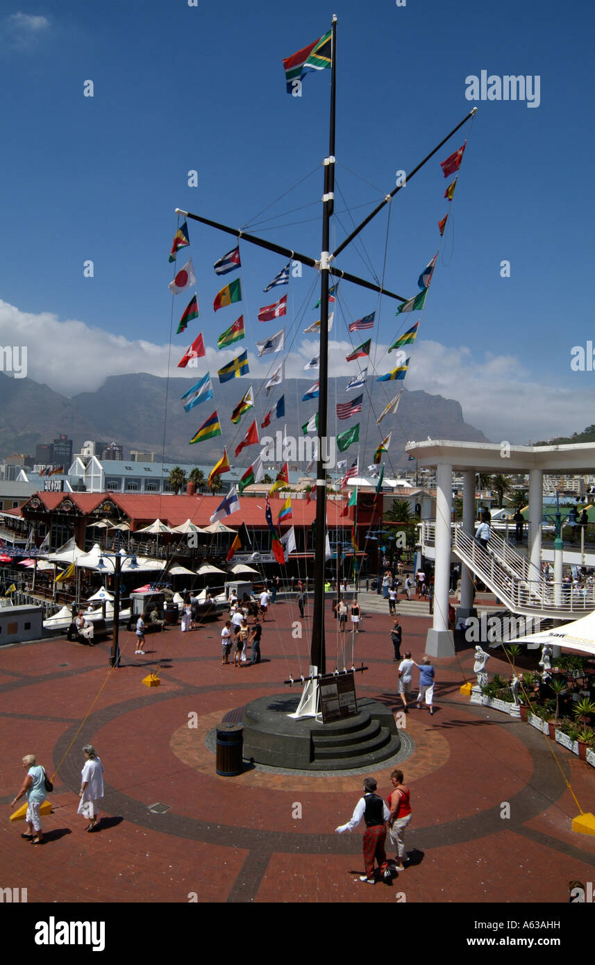 Komplexe Waterfront von Kapstadt und den Tafelberg. Südafrika Stockfoto