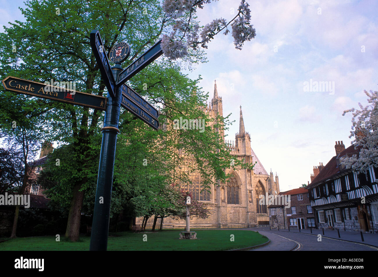 Äußere Zeichen England York Minster Stockfoto