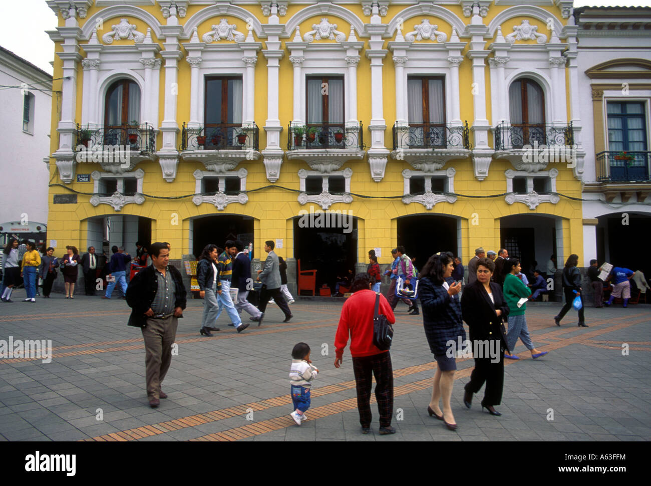 Ecuadorans, ecuadorianischen Volk, Calle Chile, Quito, Provinz Pichincha, Ecuador, Südamerika Stockfoto