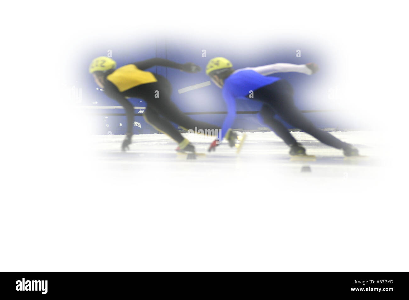 Shorttrack-Eisschnelllauf Stockfoto