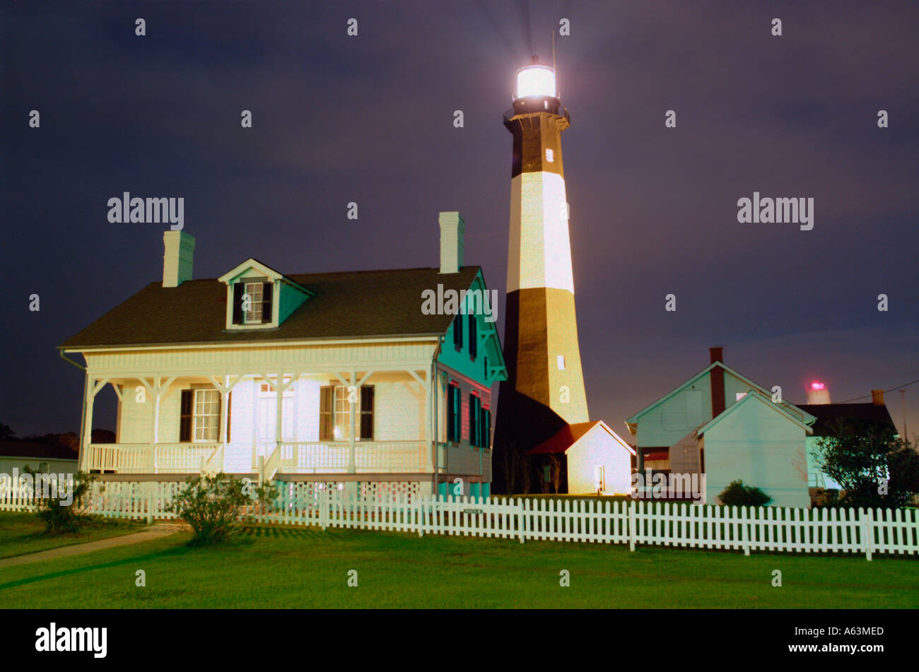 Tybee Island Lighthouse Savannah Georgia Attraktion Leuchttürme historische Stätte Leuchtfeuer Stockfoto