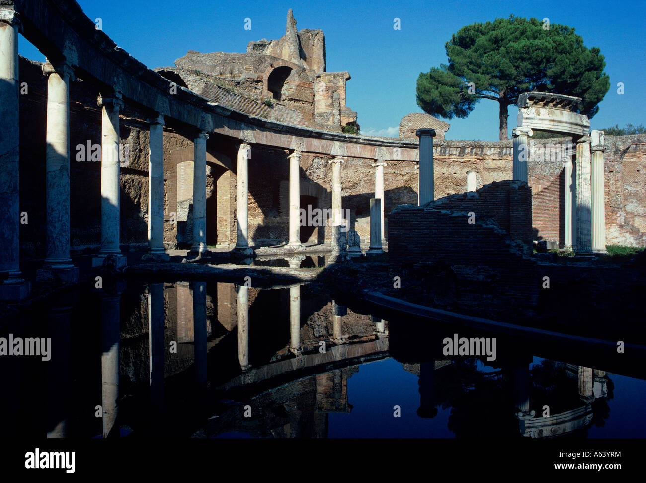 Insel von Maritim Theater Ruine Standort der Villa der Kaiser Hadrian Dorf von Tivoli Region Latium-Italien Stockfoto