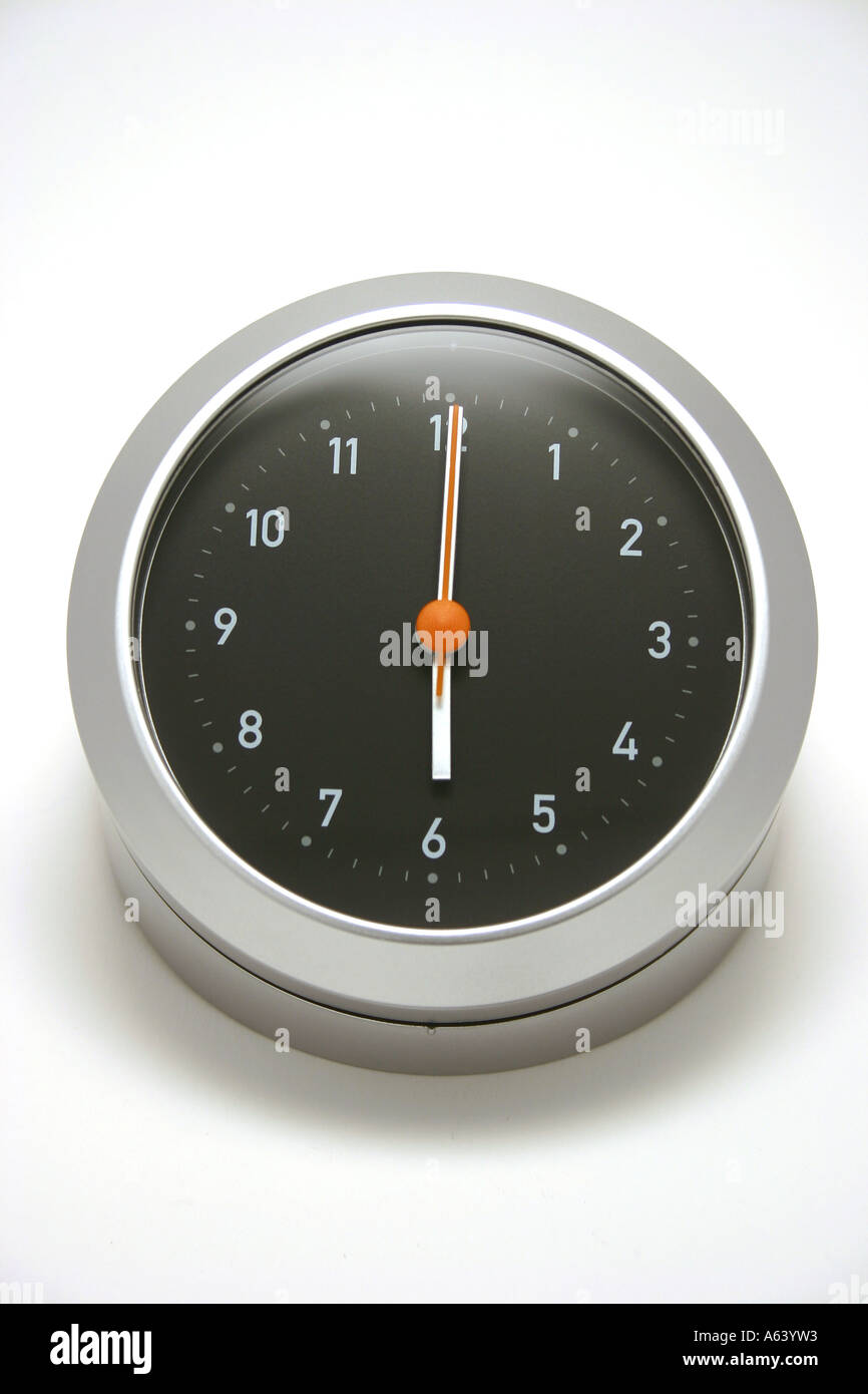 Hautnah auf einer Uhr sechs o Stockfoto