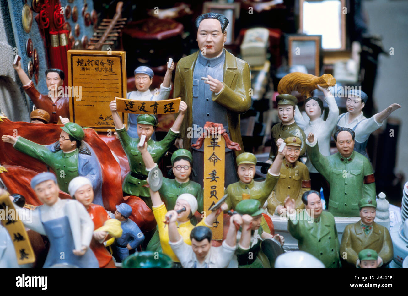 Mao Kitsch und Erinnerungsstücke Hong Kong Stockfoto