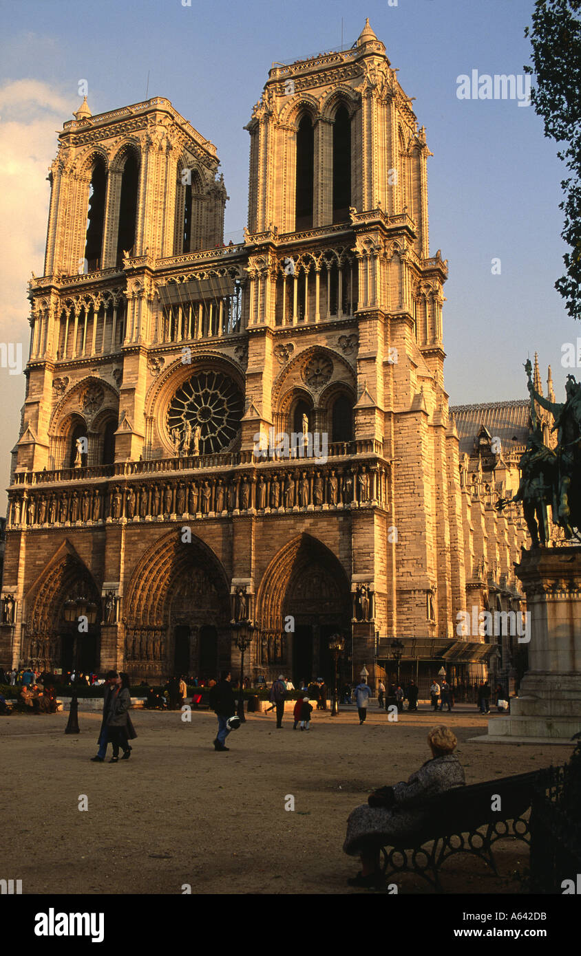 Notre Dame Kathedrale Paris Frankreich Stockfoto