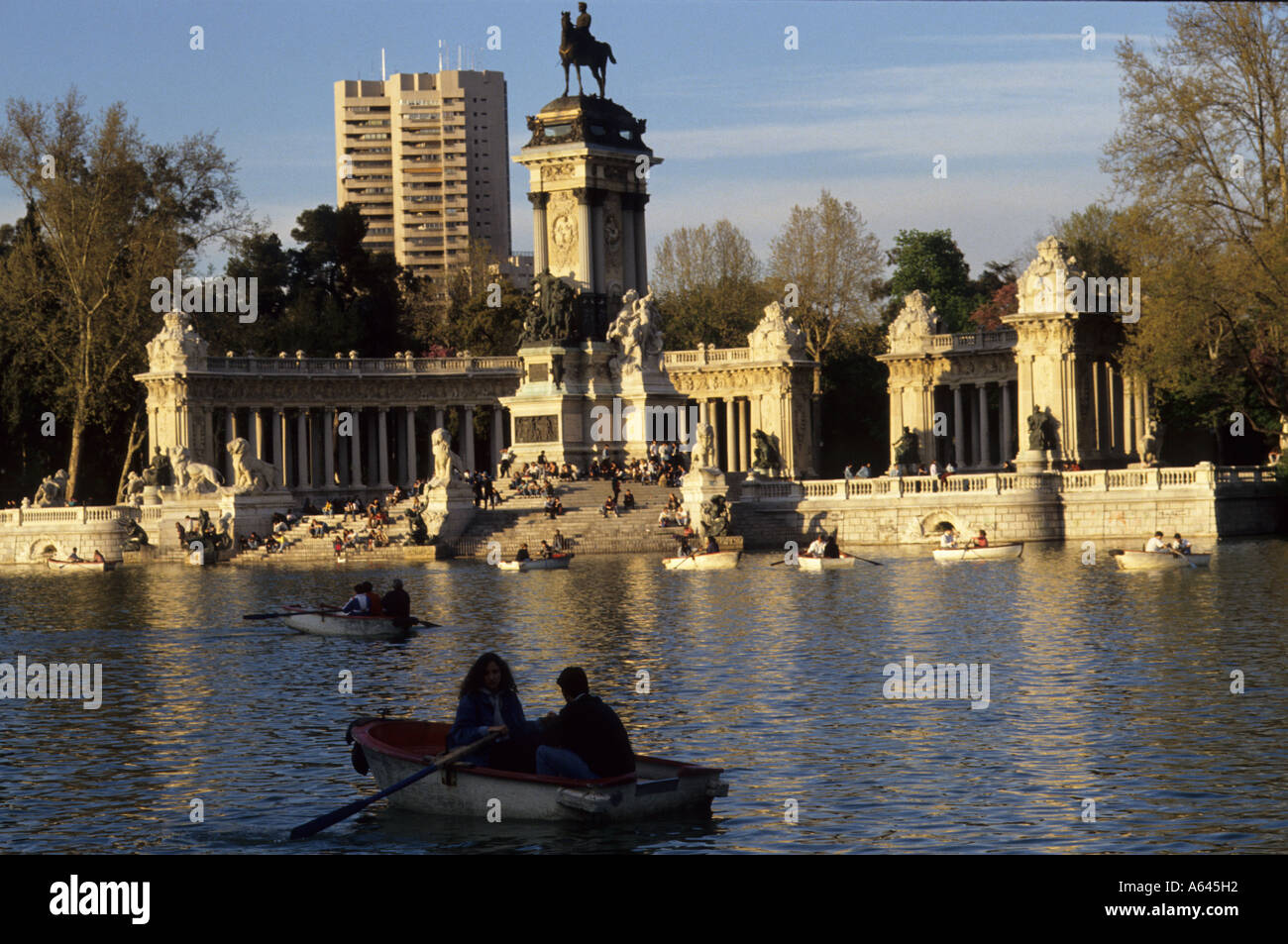 Madrid-Tourismus-Retiro-park Stockfoto