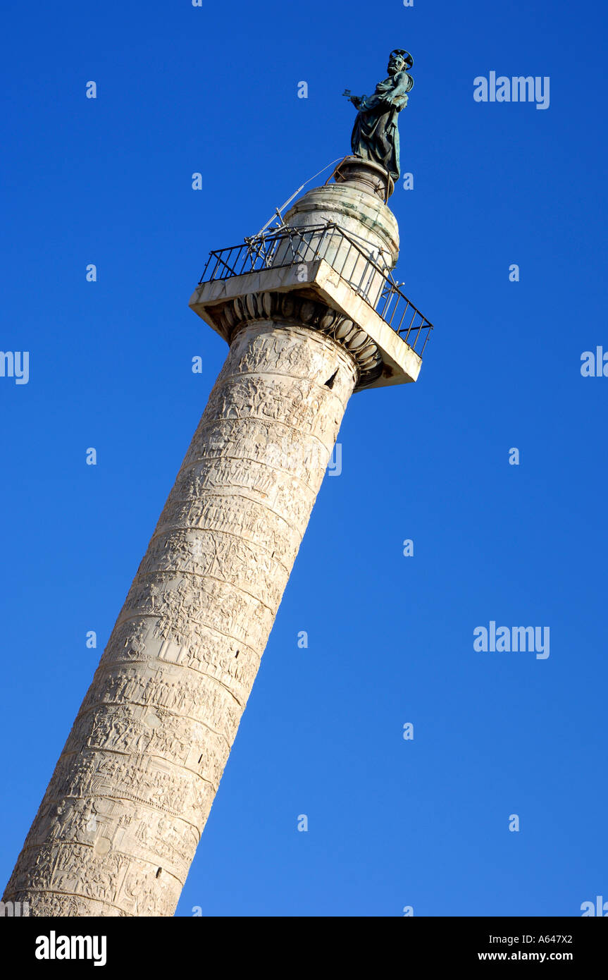 Klassische Trajan Spalte Rom Italien Stockfoto