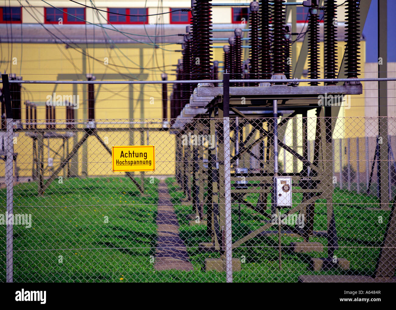 Sub-Power Substation Schweiz Stockfoto