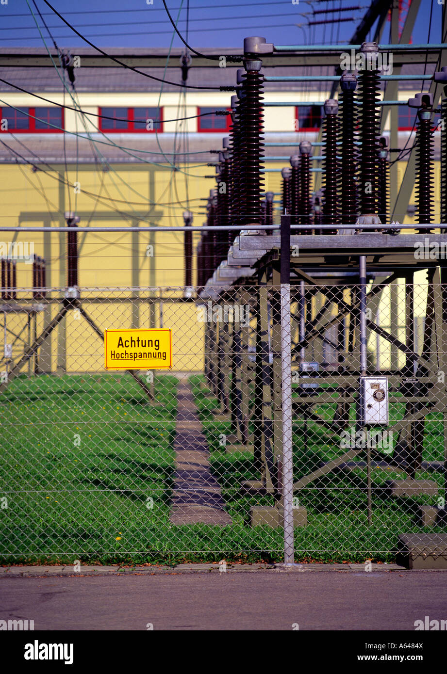 Sub-Power Substation Schweiz Stockfoto