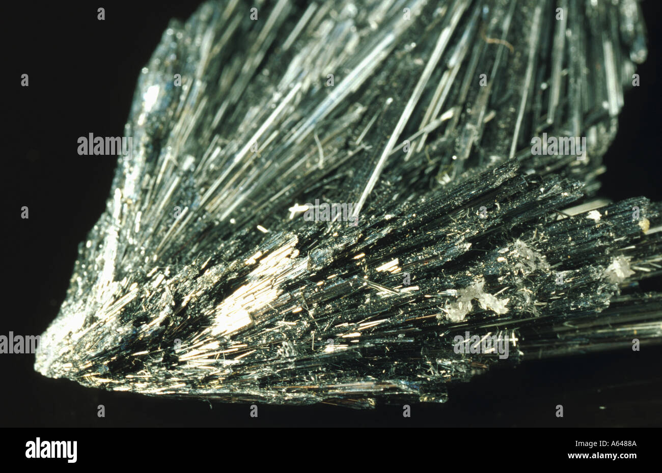 Stibnite Antimonit aus Rumänien Stockfoto