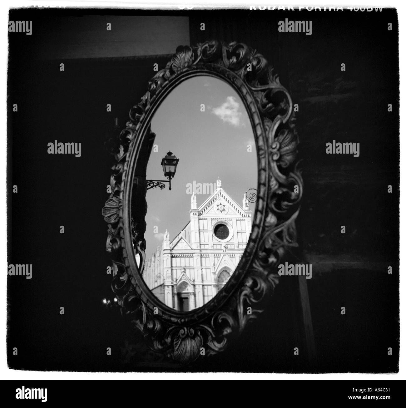 Kathedrale von Florenz Italien Spiegel reflektieren Stockfoto
