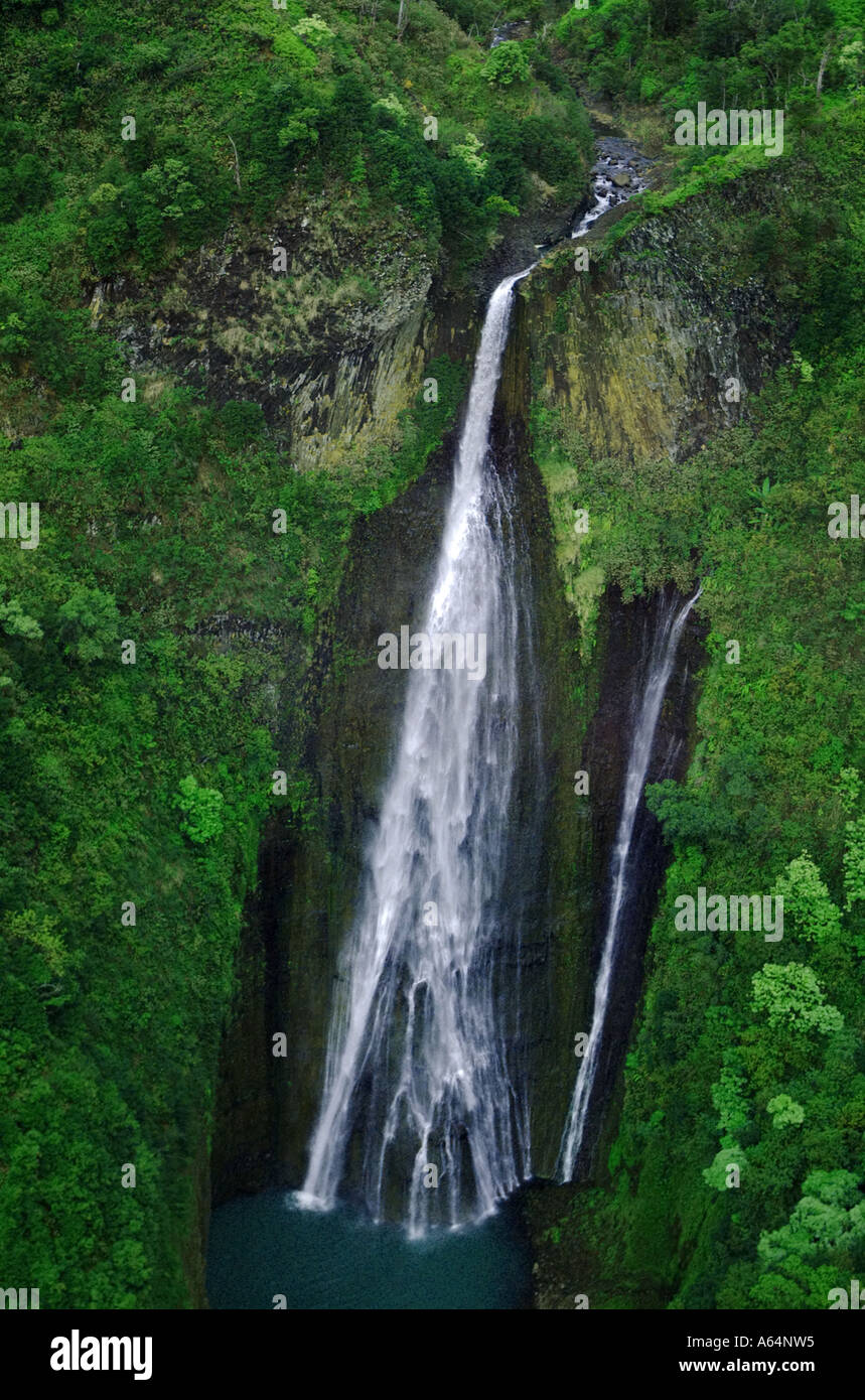 Manawaiopuna fällt, aka Jurassic Park fällt, Kauai, Hawaii Stockfoto