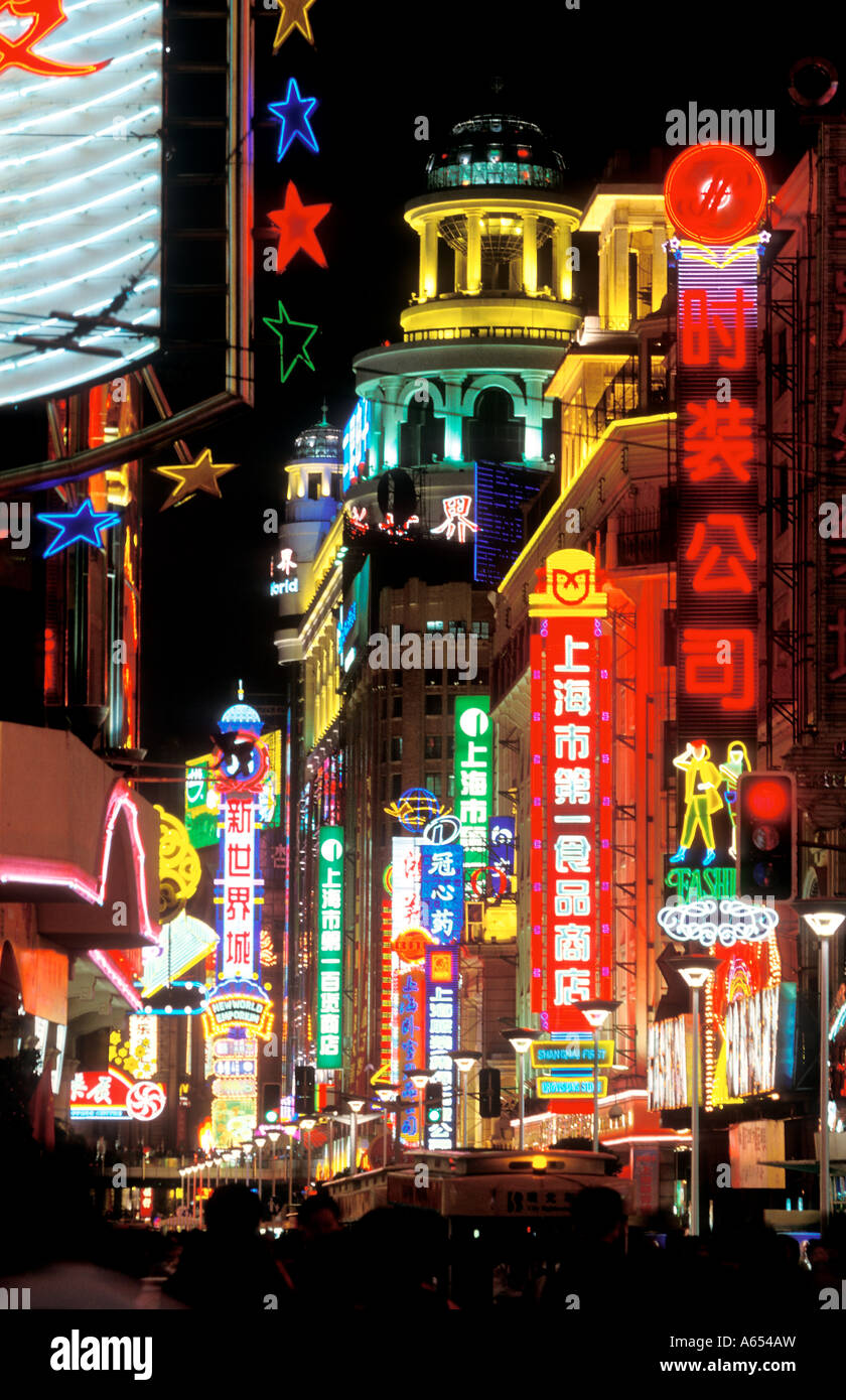 Shanghai neon Stockfoto