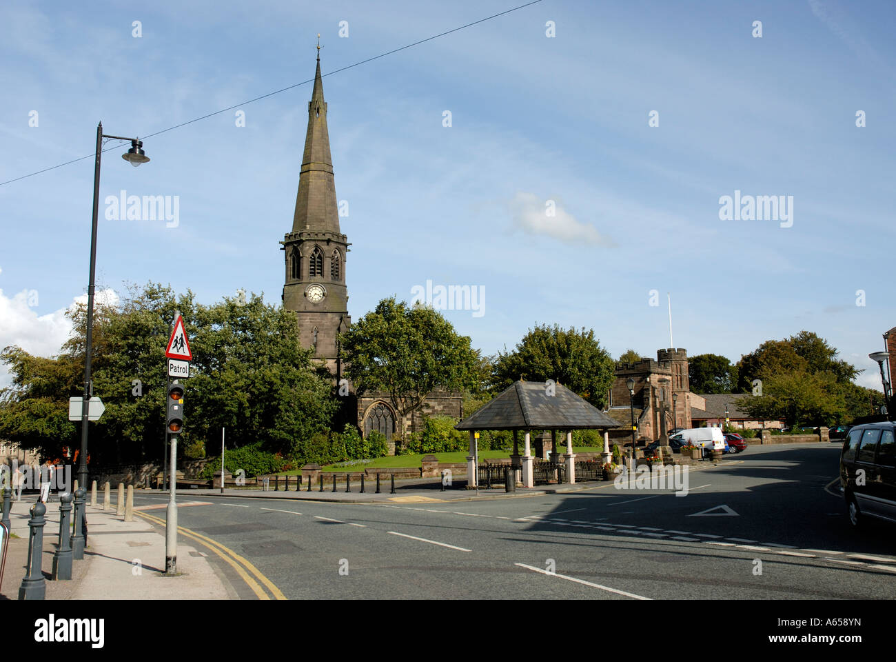 St. Wilfrid Pfarrei Kirche Standish, in der Nähe von Wigan, Lancashire Stockfoto