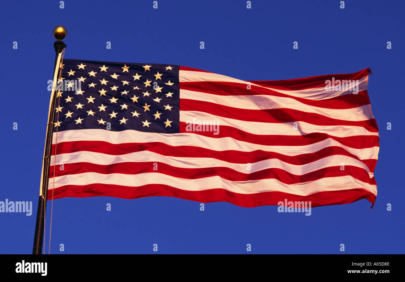 US Flag, blauer Himmel Stockfoto