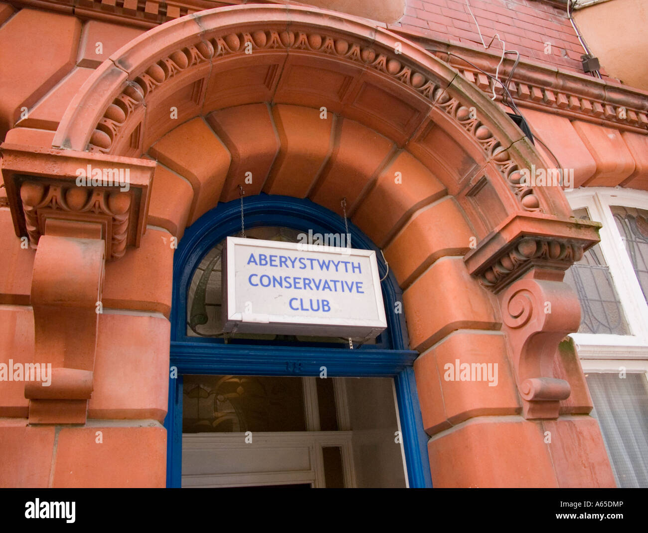 Aberystwyth konservativen Sozialverein außen Wales UK Stockfoto