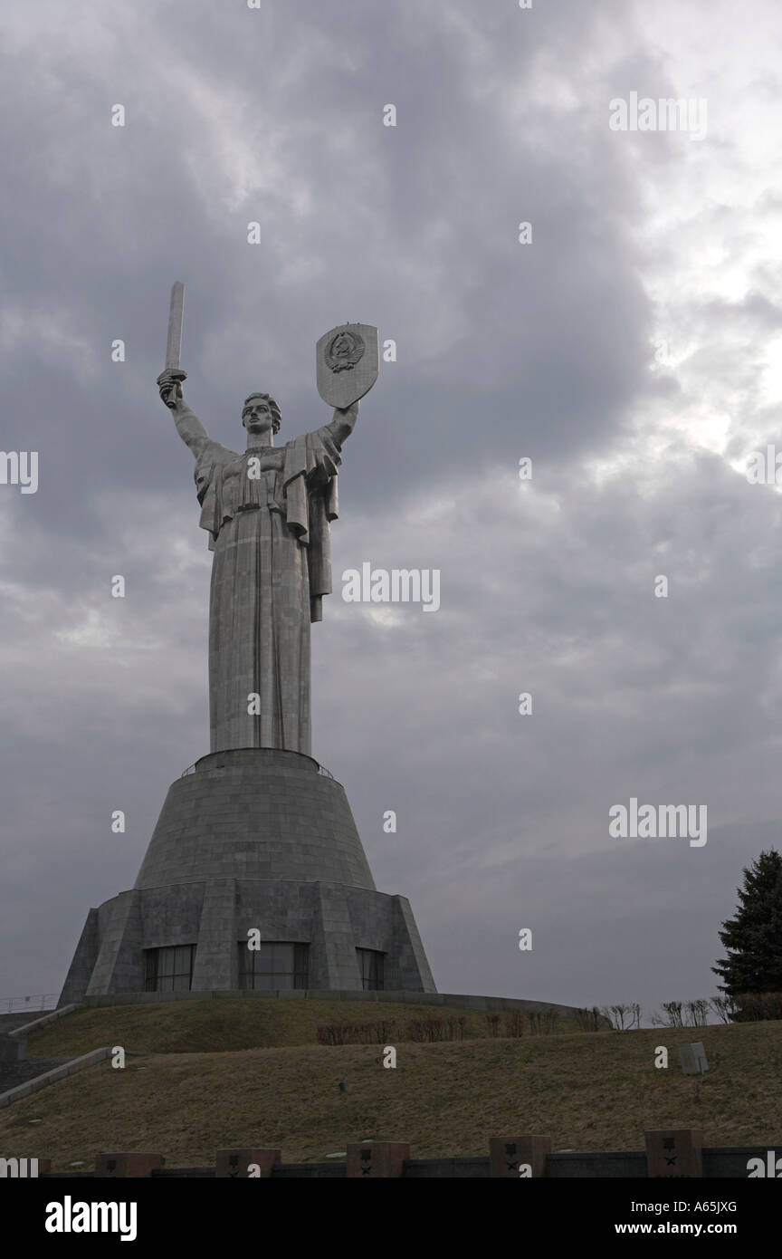 Kiew Ukraine National Museum der Geschichte des Großen Vaterländischen Krieges ein der Das mutterland Monument und Tableau Stockfoto