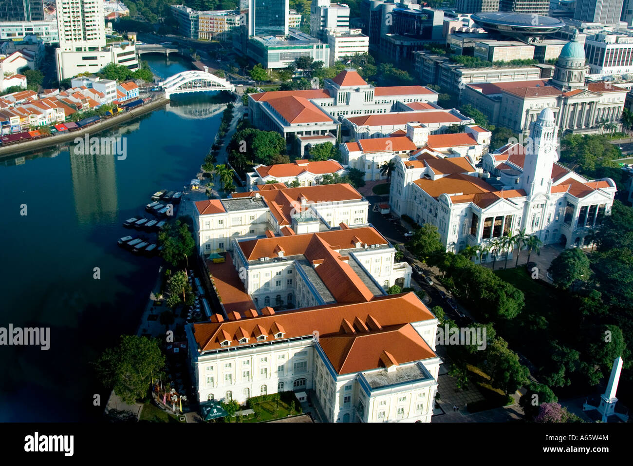 Koloniale Clocktower und Verwaltungsgebäuden Singapur Stockfoto