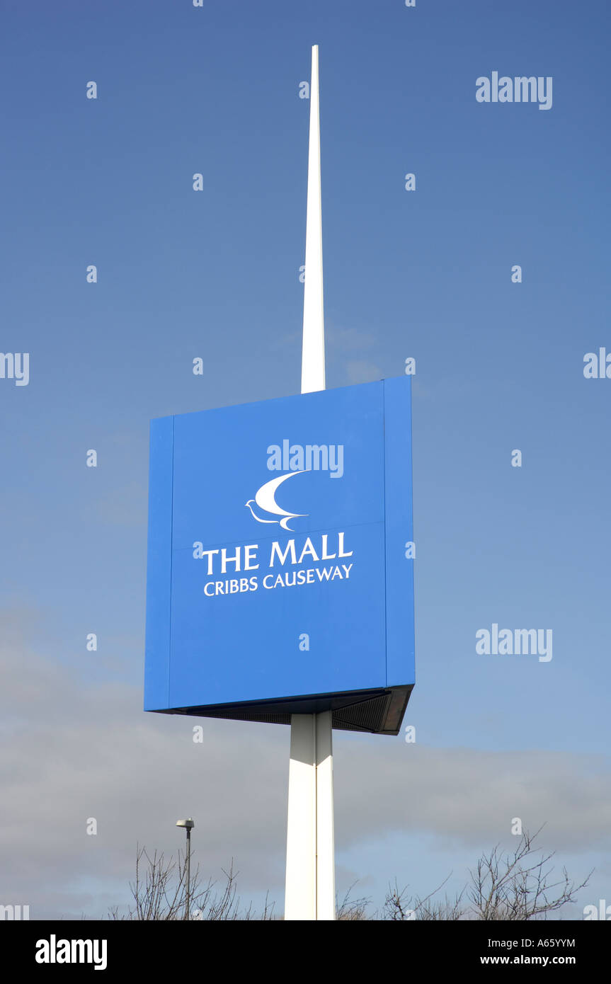 Das Einkaufszentrum Am Cribbs Causeway Schild Bristol England