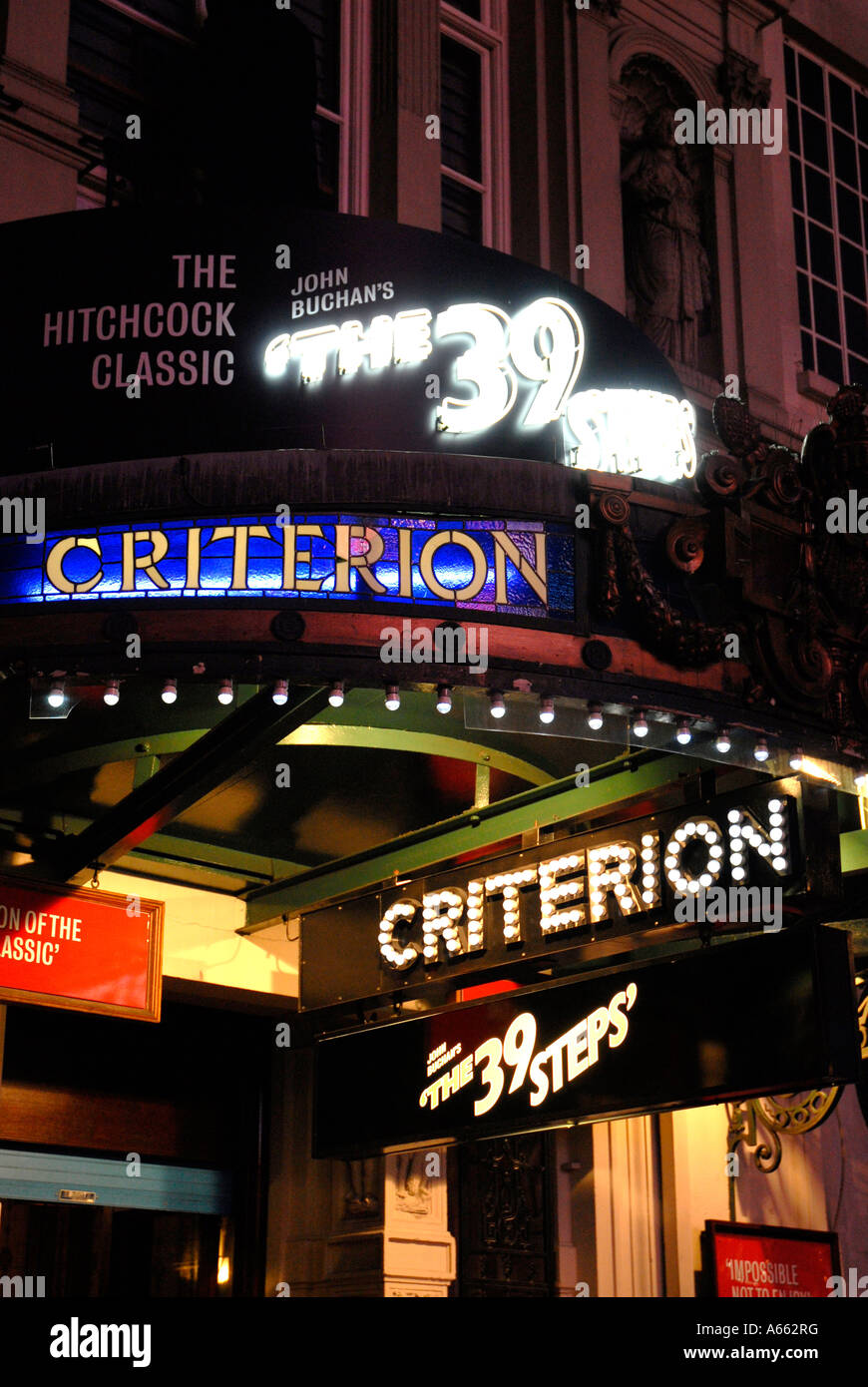"Die 39 Stufen" am Londoner Piccadilly Circus Criterion Theatre Stockfoto