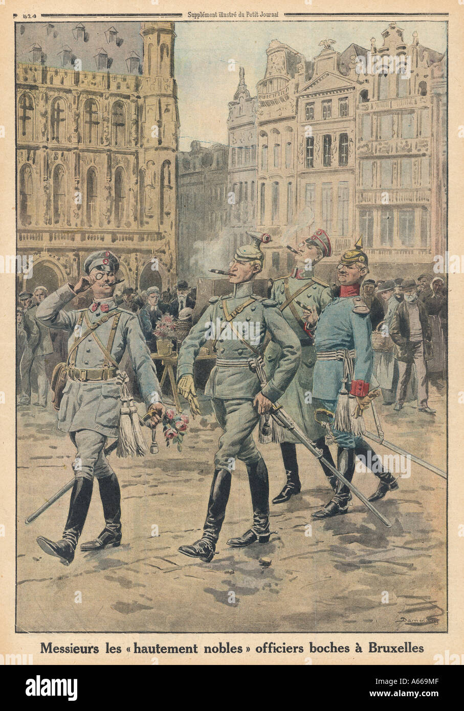 WWI Brüssel besetzt Stockfoto