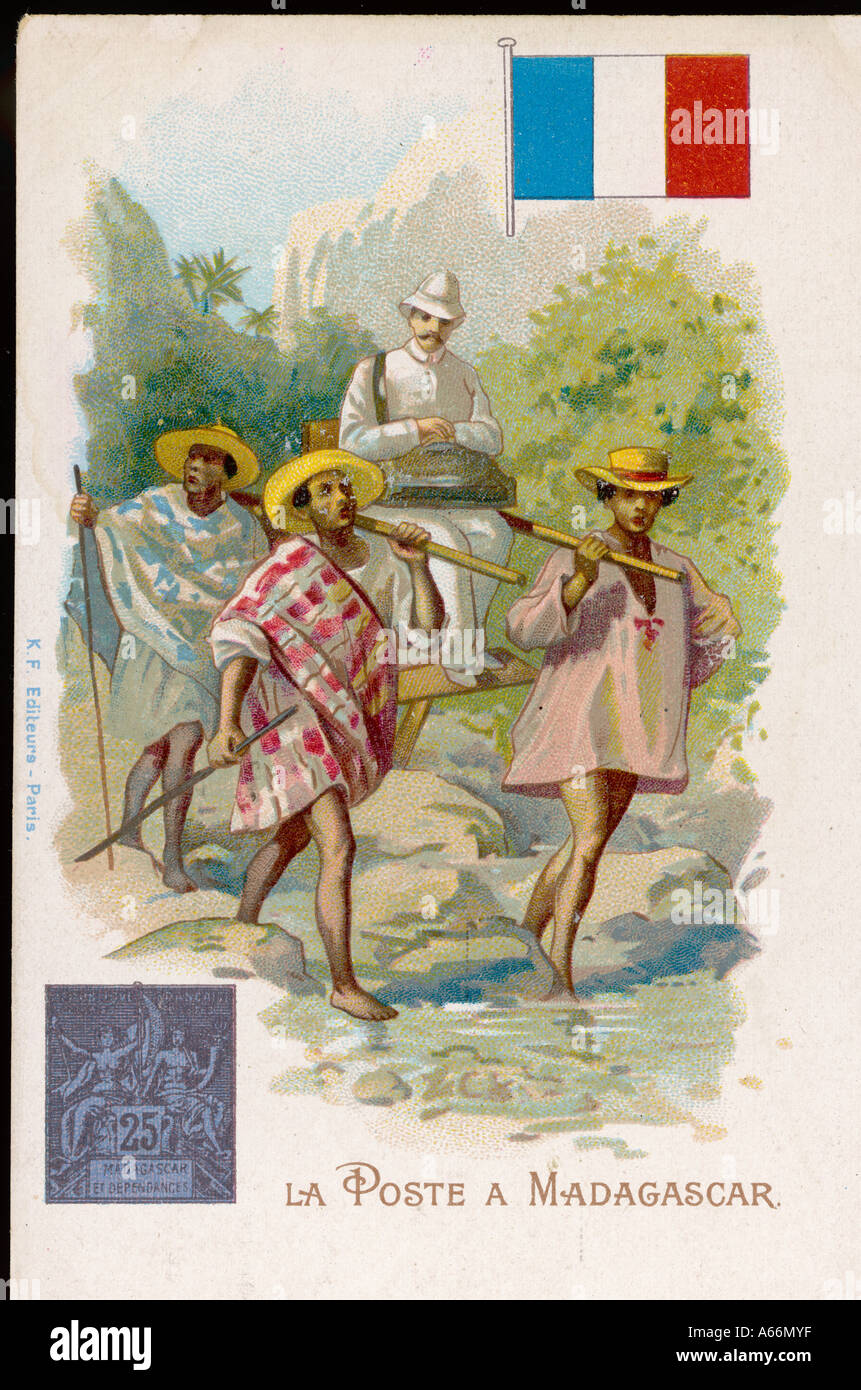 Postbote In Madagaskar Stockfoto