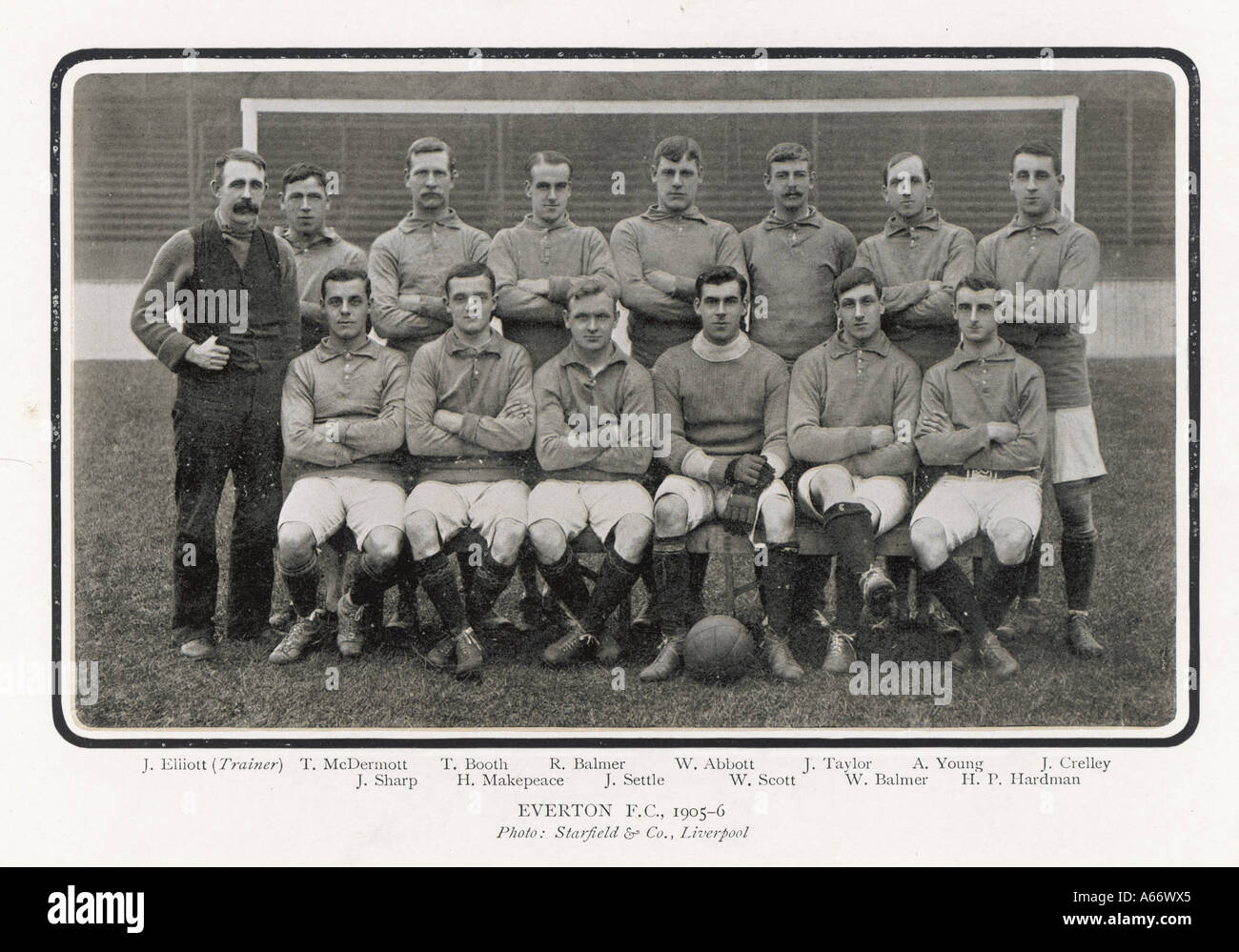Everton Team 1905 6 Stockfoto
