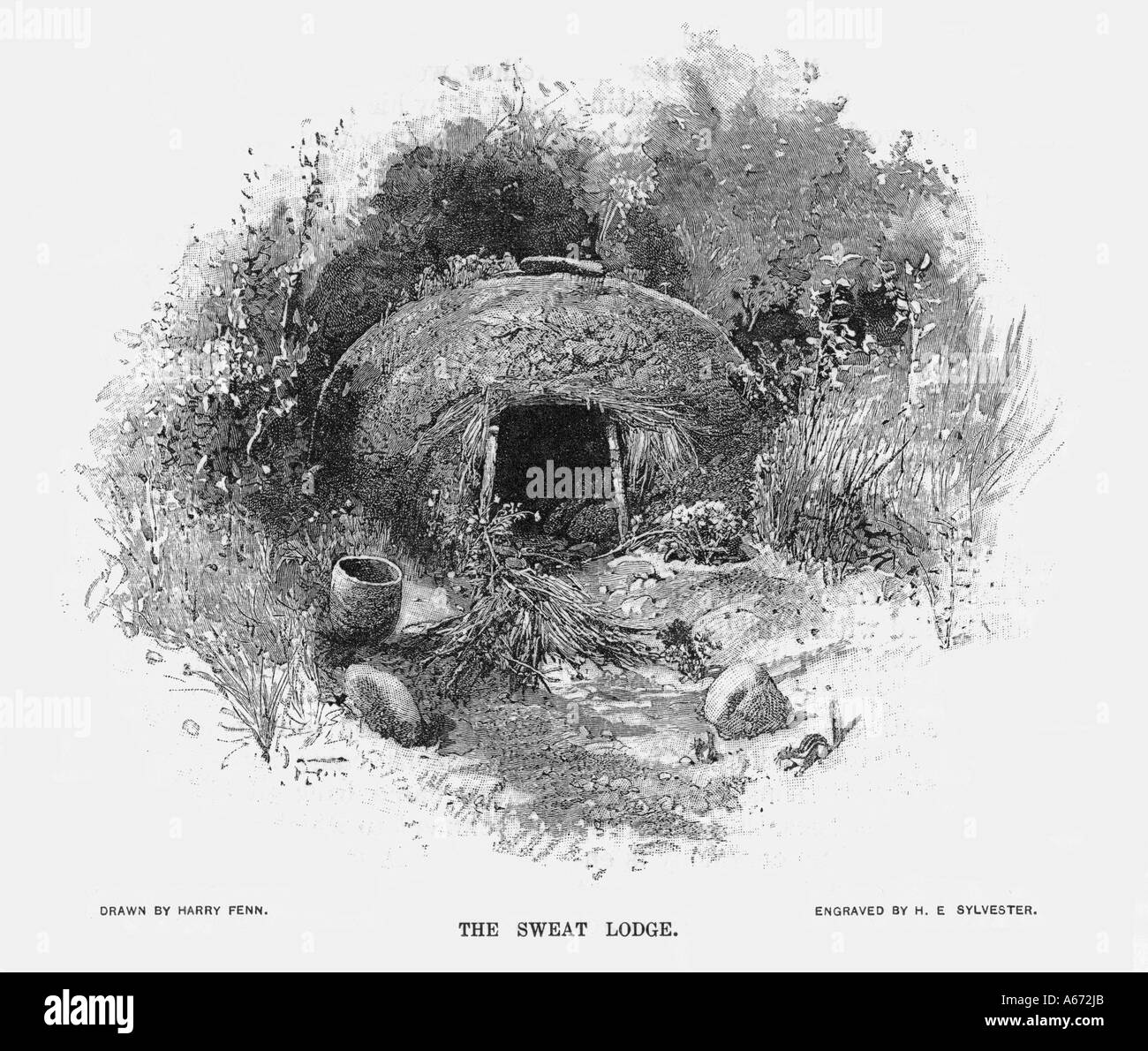 Rassische Schwitzhütte 1896 Stockfoto