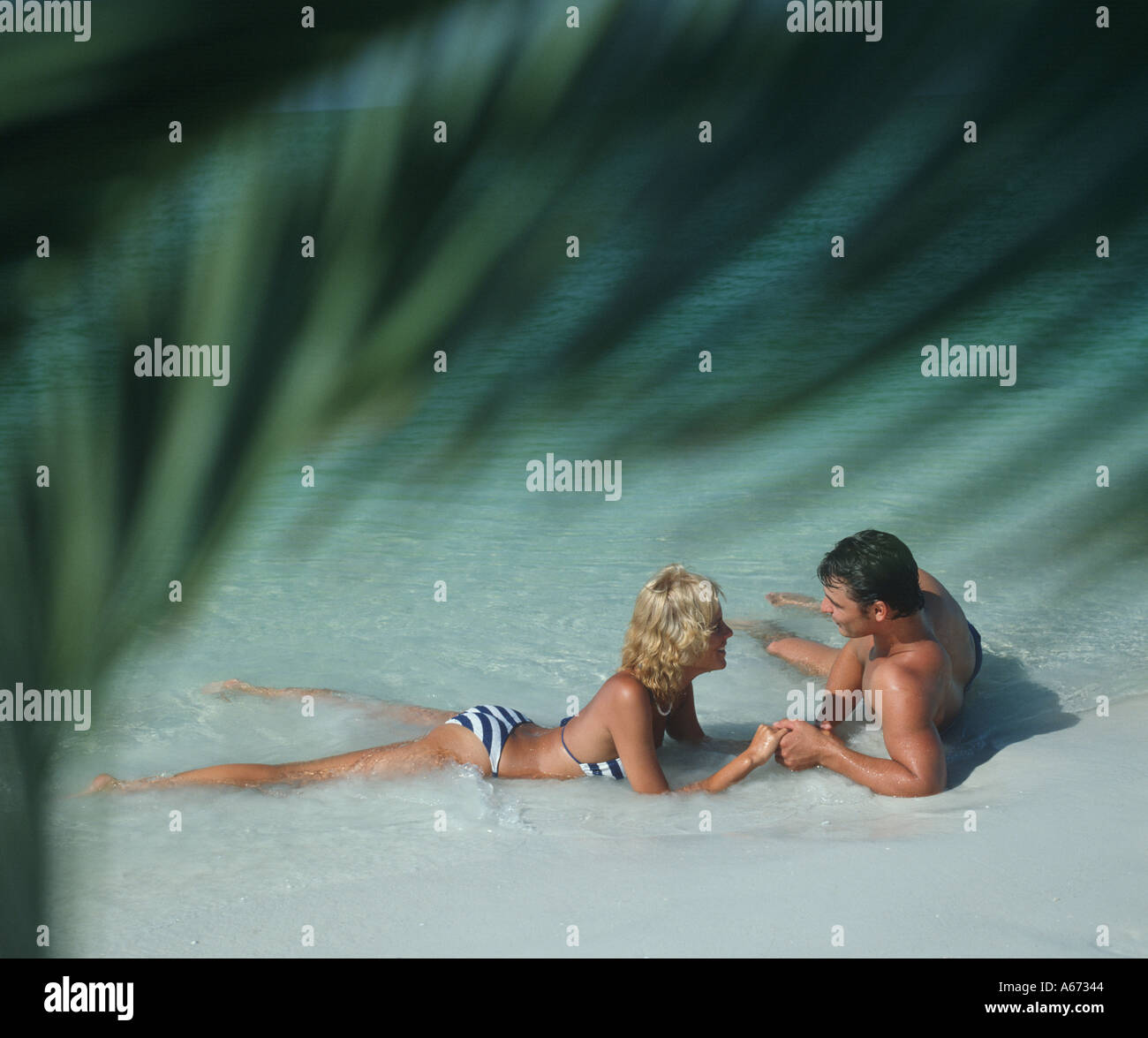 Paar am Strand Stockfoto