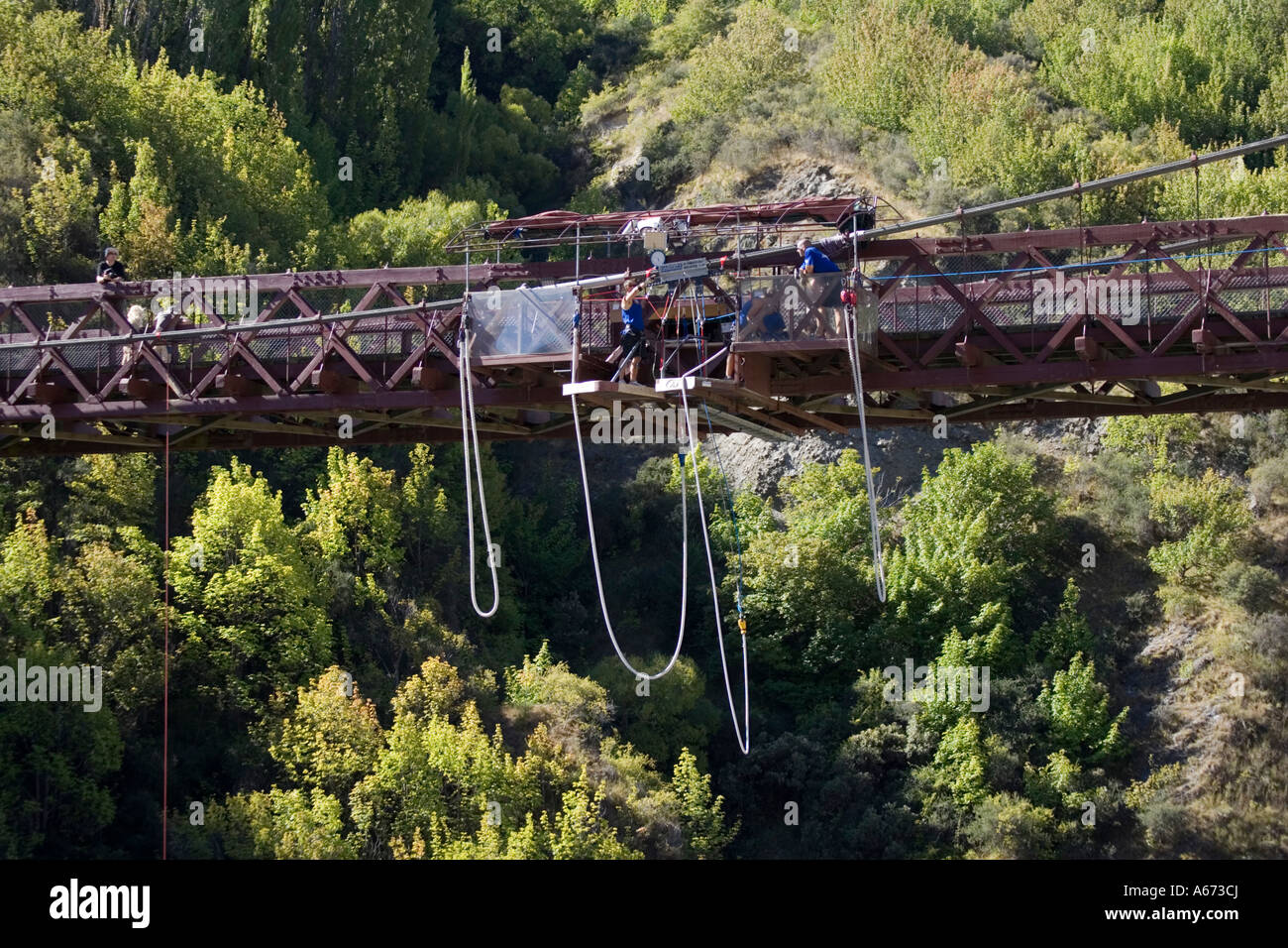 Kawarau Bridge Bungy Queenstown, Südinsel Neuseeland Stockfoto