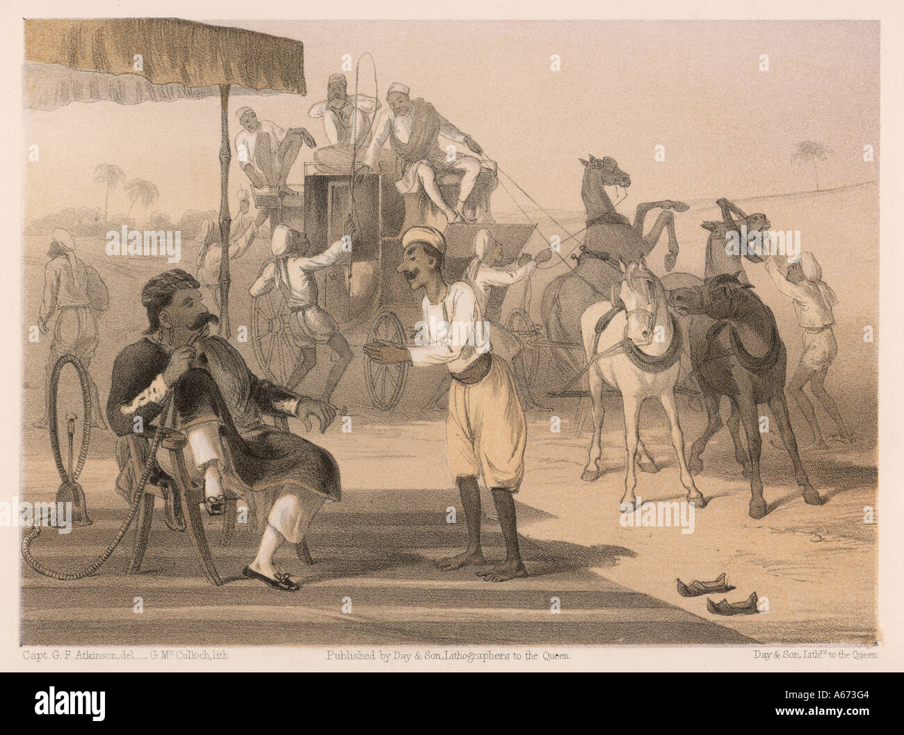 Rassische Indien Bigwig 1860 Stockfoto